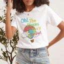  Oh the Places You'll Grow Ultra Soft Graphic Tee Unisex Soft Tee T-shirt for Women or Men