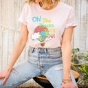  Oh the Places You'll Grow Ultra Soft Graphic Tee Unisex Soft Tee T-shirt for Women or Men