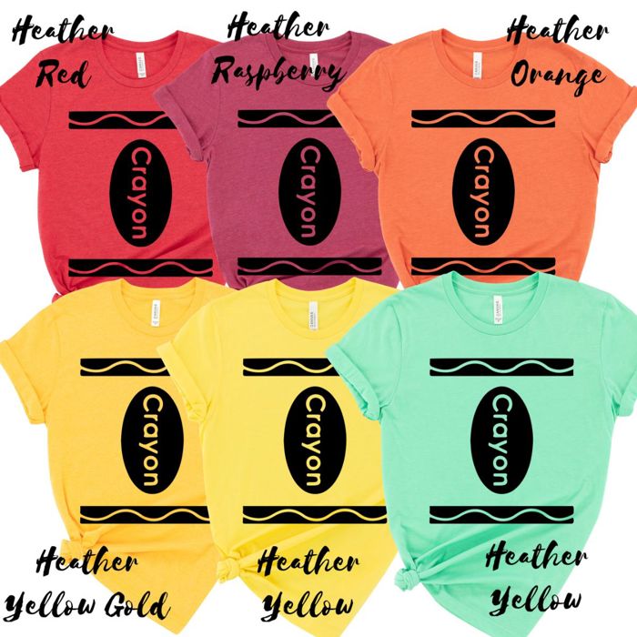 Coloring Crayon Costume Team Teacher Parent Staff T-Shirts