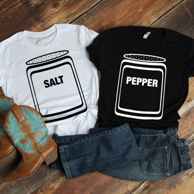 Salt & Pepper Costume Tees Halloween Teams, Staff, Teachers, Parents