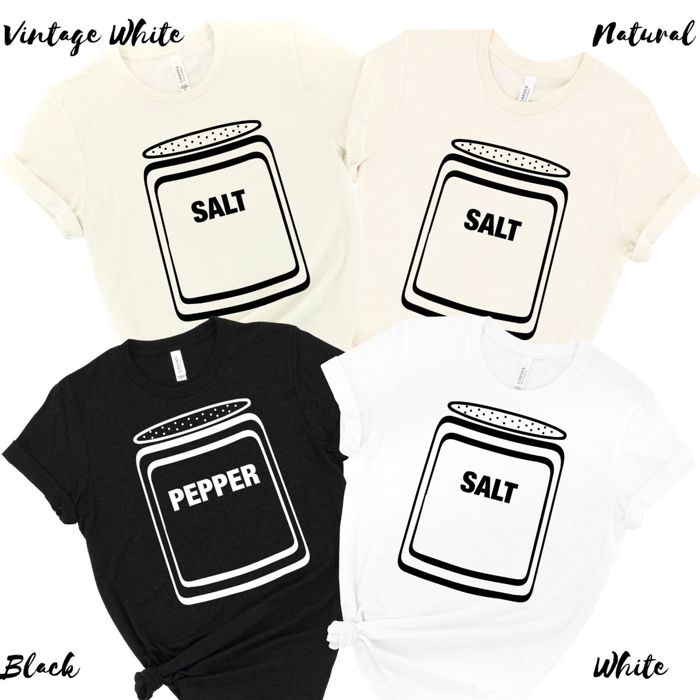 Salt & Pepper Costume Tees Halloween Teams, Staff, Teachers, Parents