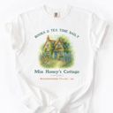  Books And Tea Time Daily Miss Honeys Cottage - Matilda - Perfect Boyfriend Boxy Fit Cotton Heavyweight Tee (Unisex)  Comfort Colors