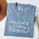  Very Fond Of Walking Pride And Prejudice Jane Austen Inspired - T-Shirt (Crewneck)  100 Cotton Heavyweight Tee (Unisex)  Comfort Colors