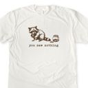  You Saw Nothing Raccoon Stealing Cookies From The Cookie Jar Funny Sarcastic Design - T-Shirt (Crewneck)  100 Cotton Solid Colors Jersey Tee (Unisex)  Bella