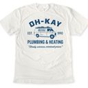  Oh-Kay Heating and Plumbing 1990s Christmas Movie Nostalgia - T-Shirt (Crewneck)  100 Cotton Solid Colors Jersey Tee (Unisex)  Bella Canvas, T-Shirt (Crewne