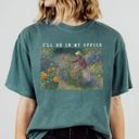 I'll Be In My Office Gardener Plant Lovers Impressionist Painting Style - Soft Cozy Heavyweight Tee (Unisex) Comfort Colors