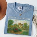  Meet Me In The Garden Impressionist Painting Fine Art Style - Ultra Cozy Heavyweight Tee (Unisex)  Comfort Colors