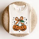  Adorable Halloween Pumpkin Cherries With Jack-OLantern Face - T-Shirt (Crewneck)  100 Cotton Solid Colors Jersey Tee (Unisex)  Bella Canvas, T-Shirt (Crewne