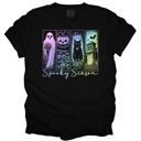  Spooky Season Vibes Pastel Gradient Panels - T-Shirt (Crewneck)  100 Cotton Heavyweight Tee (Unisex)  Comfort Colors