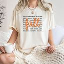  Faux Sparkly Fall With Autumn Words in Background - T-Shirt (Crewneck)  100 Cotton Heavyweight Tee (Unisex)  Comfort Colors