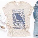  Seek Ye First The Kingdom of God Matt 633 Christian Inspirational Bible Verse - T-Shirt (Crewneck)  100 Cotton Solid Colors Jersey Tee (Unisex)  Bella Canva