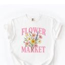  FLOWER MARKET - Illustrated Floral Bouquet Design - T-Shirt (Crewneck)  100 Cotton Heavyweight Tee (Unisex)  Comfort Colors