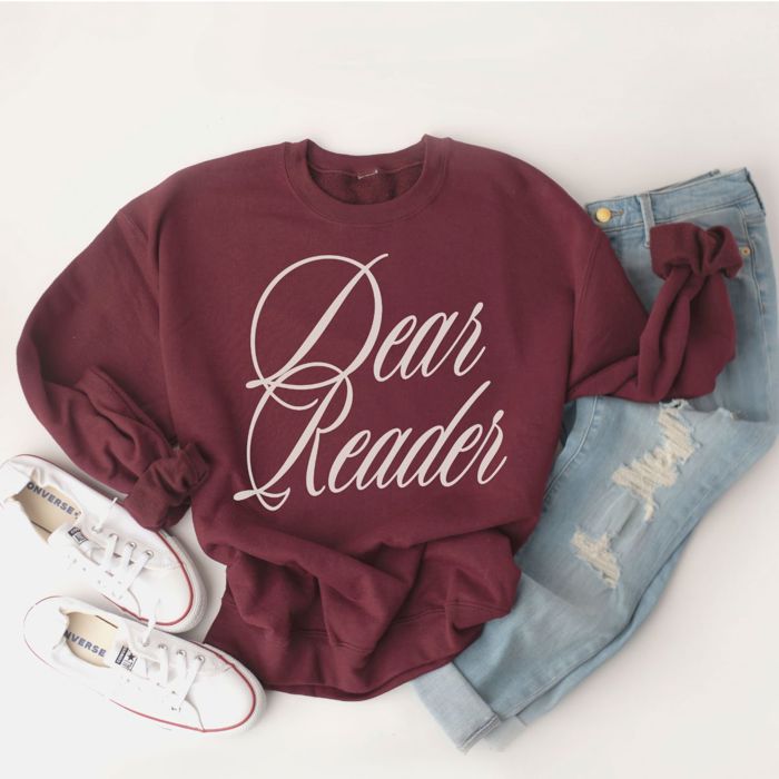 Dear Reader Book Girlie Style - Cozy Drop Shoulder Sweatshirt
