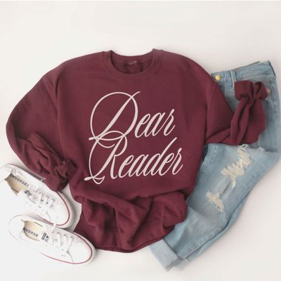 Dear Reader Book Girlie Style - Cozy Drop Shoulder Sweatshirt