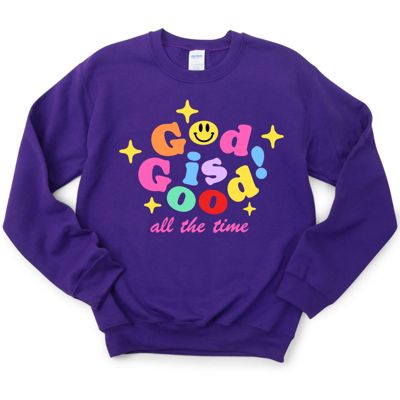 God is Good All The Time - Christian Graphic - Comfy Oversized Drop Shoulder Sweatshirt