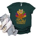  Faux Sparkly One Thankful Turkey Thanksgiving Style - T-Shirt (Crewneck) Soft Longer Length Bella Canvas