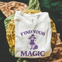  Find Your Magic Cute Little Witch Halloween Style - Softer Longer Length Bella Canvas Tee