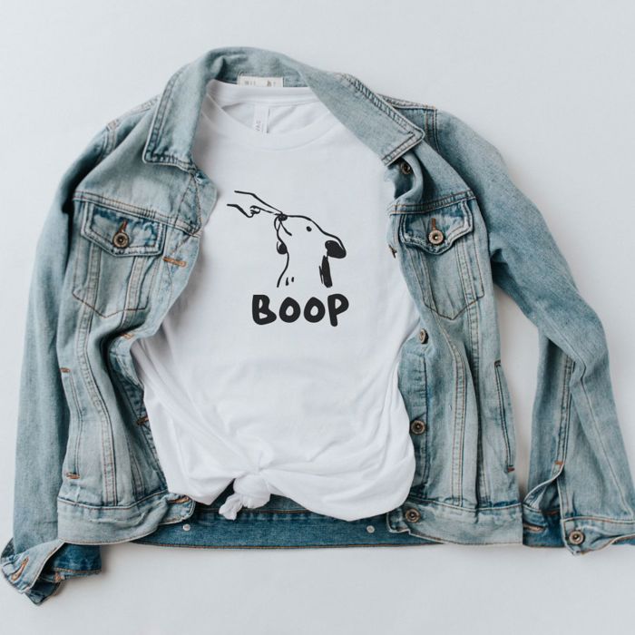 Boop  Dog Lovers Dog Mom Dog Dad - Soft Sozy Long Length Bella Canvas Tee