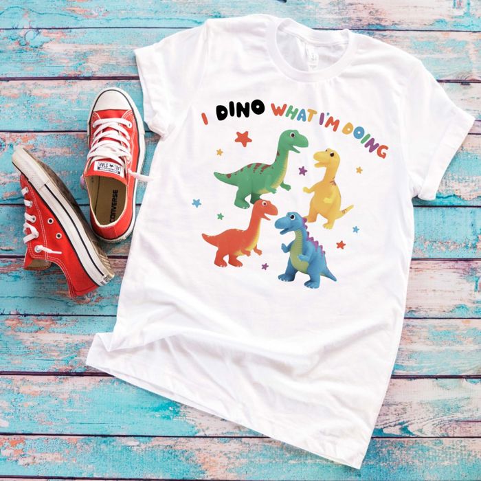 I Dino What Im Doing Funny Dinosaur Pun - Soft Longer Length Bella Canvas Tee