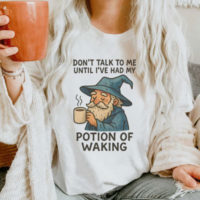 Do Not Talk To Me Until Ive Had My Potion of Waking Funny Wizaed Coffee Pun - Softer longer length Bella Canvas Tee