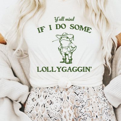 Yall Mind If I Do Some Lollygaggin Cute Frog - Soft Comfy Longer Length Bella Canvas