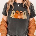  Four Faux Fabric Ghosties For Halloween and Fall - T-Shirt Soft Wash Heavyweight Tee (Unisex) Comfort Colors