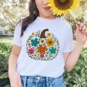  Fall Flower Hand Sketch Harvest Pumpkin - Soft Longer Length Bella Canvas Tee