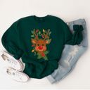  Vintage Rudolph The Red-Nosed Reindeer Faux Sparkly With Christmas Lights - Comfy Drop Shoulder Sweatshirt