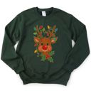  Vintage Rudolph The Red-Nosed Reindeer Faux Sparkly With Christmas Lights - Comfy Drop Shoulder Sweatshirt