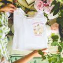  From The 1900s Faux Cross Stitch Cute 1980s Style Goose - Drop Shoulder Comfy Sweatshirt