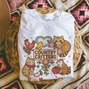  Country Critters Cute Farmhouse Animals - Soft Longer Length Bella Canvas Tee