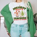  Jolliest Bunch Of Teachers This Side Of The Playground Christmas School - Softest Longer Length Bella Canvas Tee
