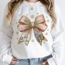  Nativity Faux Gold Glitter Bold Christian Jesus Is The Reason - Sweatshirt Drop Shoulder