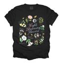  Night Blooming Flowers Botanist Plant Lovers - T-Shirt (Crewneck)  100 Cotton Heavyweight Tee (Unisex)  Comfort Colors