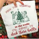  From The Windows And The Walls Im About To Deck These Halls - Vintage Retro Style Christmas - T-Shirt (Crewneck)  100 Cotton Solid Colors Jersey Tee (Unisex