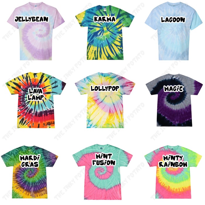 Spooky Purple Bow Tie Dyed Hallween Fall Bats and Ghosts - 100 Percent Cotton Goodness T-Shirt