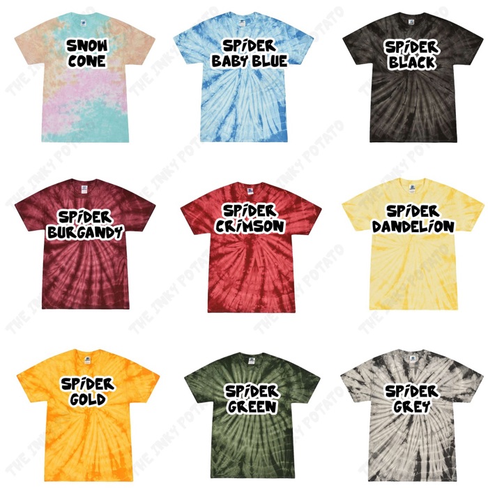 Spooky Purple Bow Tie Dyed Hallween Fall Bats and Ghosts - 100 Percent Cotton Goodness T-Shirt