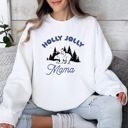  Holly Jolly Mama Polar Bear and Cub Cute Christmas - Comfy Drop Should Sweatshirt