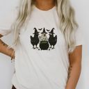  Three Chickens Around A Cauldron Cute Halloween Hens - Super Soft and Cozy Longer Length Bella Canvas T-Shirt