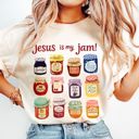  Jesus is my Jam Christian Bible Inspirational Jesus Name Titles - 100 Percent Cotton Comfort Colors Unisex Soft Wash Style T-Shirt
