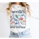  We Are All Different But In This School We Swim Together Ocean Wildlife - Sweatshirt (Crewneck)  Poly-Cotton Colors (Unisex)  Gildan