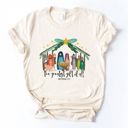  The Greatest Gift of All Christian Christmas Nativity Jesus is The Reason - T-Shirt (Crewneck)  100 Cotton Solid Colors Jersey Tee (Unisex)  Bella Canvas, T