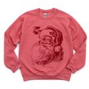  Vintage Holly Jolly Santa Claus - Comfy Drop Shoulder Sweatshirt