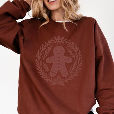 Subtle Christmas Gingerbread Man - Unisex Softstyle Midweight Crewneck Sweatshirt