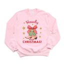  Howdy Christmas Cowboy Boots - Sweatshirt (Crewneck)  Poly-Cotton Colors (Unisex)  Gildan