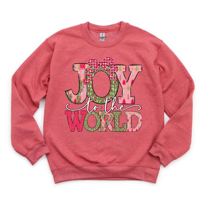 Joy To The World Christmas Holiday Cheer - Sweatshirt (Crewneck)  Poly-Cotton Colors (Unisex)  Gildan