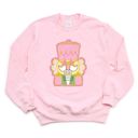  Faux Sparkle Pink Christmas Nutcracker  - Sweatshirt (Crewneck)  Poly-Cotton Colors (Unisex)  Gildan