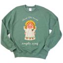  Hark The Herald Angels Sing Simple Vintage Sequins and Sparkles - Sweatshirt (Crewneck)  Poly-Cotton Colors (Unisex)  Gildan, Unisex Softstyle Midweight Cre