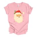  Vintage Santa Claus face With Stars - Soft and Comfy Bella Canvas T-Shirt