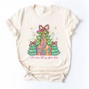  Come Let Us Adore Him Baby Jesus Christmas Little Country Church - Soft and Comfy Bella Canvas T-Shirt